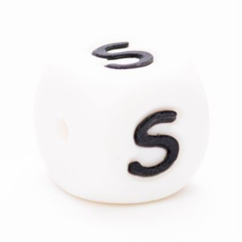 S 12mm Silicone Letter Bead