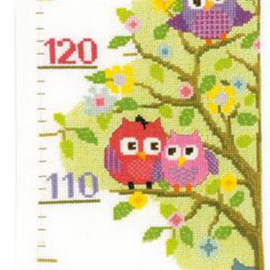 Little Owls Tree Aida Measuring Rod Vervaco