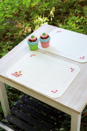 Cupcake placemats borduurpakket - Vervaco