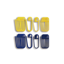 Steekmarkeerders geel/blauw Seeknit