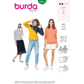 6315 Burda Naaipatroon | Shirt in variaties