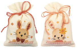 Lieve konijntjes | Aida telpakket kruidenzakjes | Vervaco
