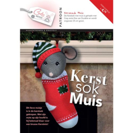 Patroonboekje kerstsok muis | Cute Dutch