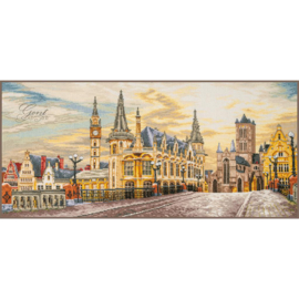 Stadsgezicht van Gent | Evenweave | telpakket Lanarte