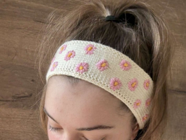 Duizend madeliefjes hoofdband - gebreid - Durable Cotton 8