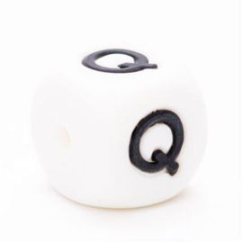 Q 12mm Silicone Letter Bead