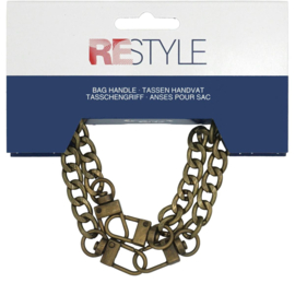 050 brons metalen tasketting 20cm - ReStyle