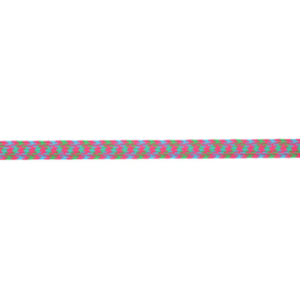 Roze/ groen/ blauw zigzag elastiek 10mm