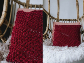 Velvet Popcorn Cushion Crochet Durable Velvet