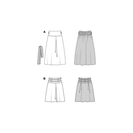 5653 Burda naaipatroon - Rok in variatie