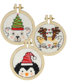 3 Leuke kersthangers voor in de kerstboom telpakket Pako