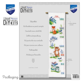 Diertjes aida groeimeter - Vervaco telpakket