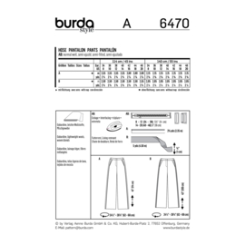 6470 Burda Naaipatroon  | Broek in variaties
