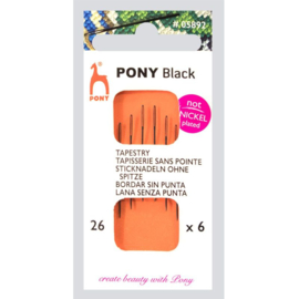 Black tapestry Needles No. 26 - Pony