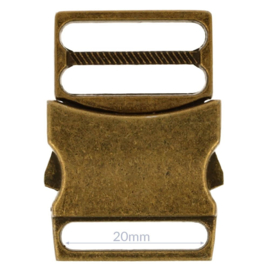 20mm Klikgesp metaal brons