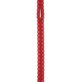 Red 722 Lace Zipper