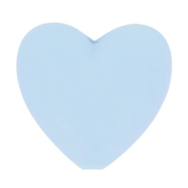 Baby blauwe hartjes Siliconen kralen Opry