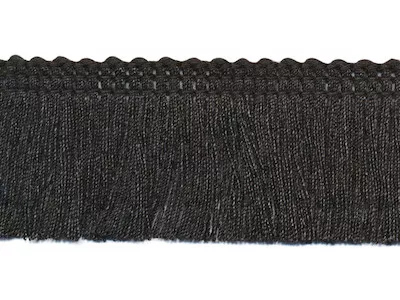 Zwart 30mm franjeband