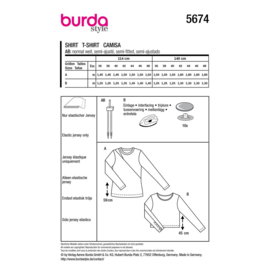 5674 Burda naaipatroon - Shirt in variatie