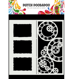 Slimline Clocks | mask art | Dutch Doobadoo