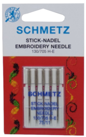 Embroidery Needles 75/11, 130/705 H-E Schmetz
