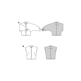 5636 Burda naaipatroon - Blouse in variatie