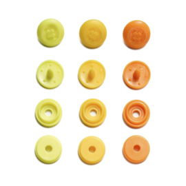 9mm Button Orange/Yellow Color Snaps Prym Love