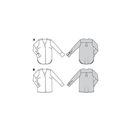 6278 Burda naaipatroon - Blouse in variatie