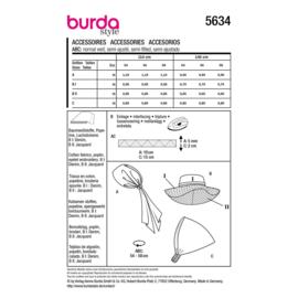5634 Burda naaipatroon - Accesoires