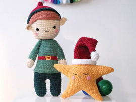Christmas Star Crochet Durable Velvet, Cosy Fine & Coral
