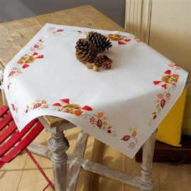 Hedgehog and Mushrooms Aida Tablecloth Vervaco