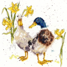 Ducks And Daffs Aida Wrendale Designs by Hannah Dale Bothy Threads Embroidery Kit