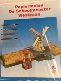 Papiermolen De Schoolmeester Westzaan | Bouwplaat