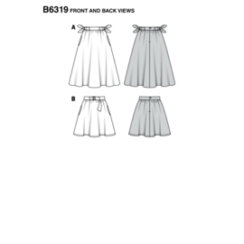 6319 Burda Naaipatroon | Rok in variaties