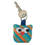 Diagonal Striped Owl Aida Key Ring Permin