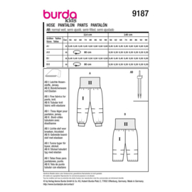 9187 Burda naaipatroon - Broek in variatie