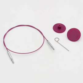 Paarse thin&flex swivel kabel 35cm om 60cm verwisselbare naalden te maken - KnitPro