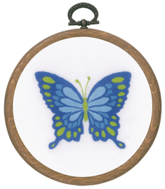 Butterflies with Embroidery Hoop Vervaco