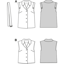 5734 Burda Patroon - Vest in variatie