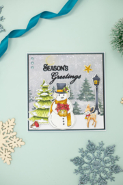 O' Christmas tree | Vintage Snowman | Clear acrylic stamp & cutting dies | Crafter's Companion