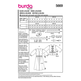 5669 Burda naaipatroon - Jurk & Blouse