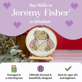 Jeremy Fisher Peter Rabbit - aida - the Crafty kit Company telpakket
