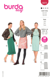 6073 Burda Naaipatroon | Rok in variaties