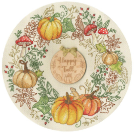Autumn wreath - aida Bothy Threads telpakket