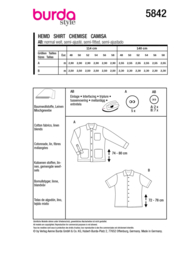 5842 Burda Naaipatroon | Jack en overhemd