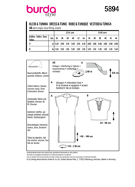 5894 Burda Naaipatroon | Jurk & tuniek