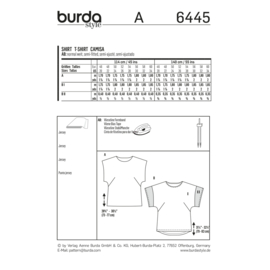 6445 Burda Naaipatroon | Shirt in variaties