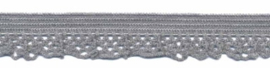 Grey 12mm/0.5" Elastic Lace
