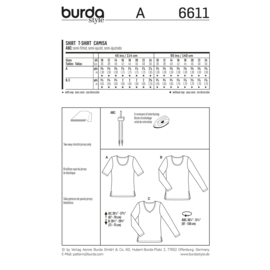 6611 Burda Naaipatroon | Shirt in variaties