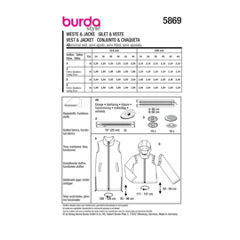 5869 Burda Naaipatroon | Vest in variatie